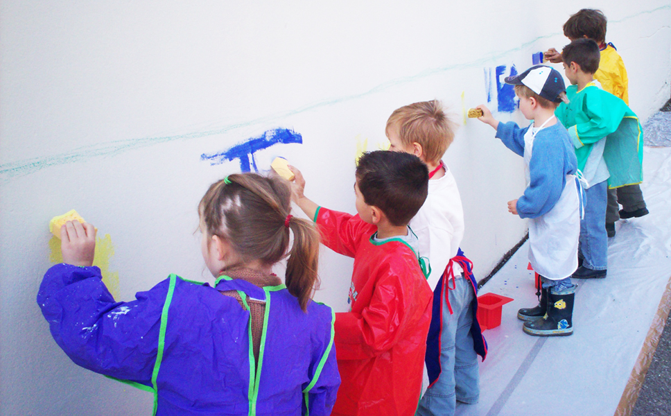 enfants mur